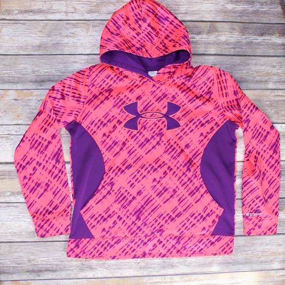 Under Armour Other - Pink & Purple Under Armour Storm Hoodie Size YXL